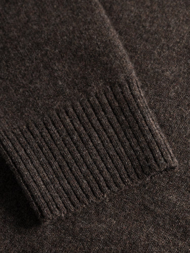 Polo in Merino Wool Knit Brown