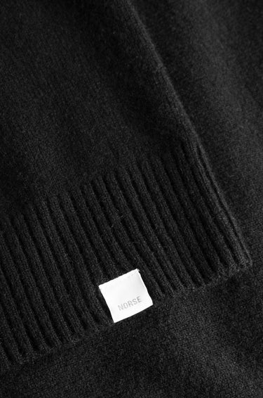 Polo in Merino Wool Knit Black