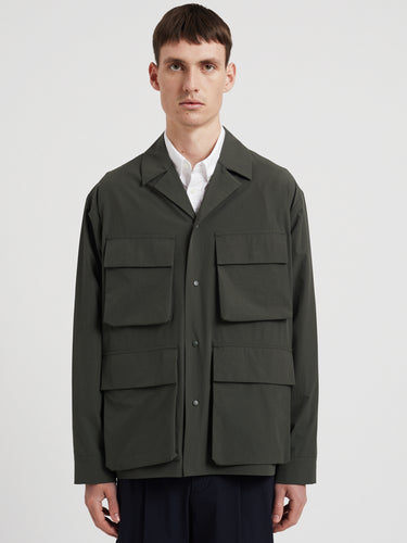 NORSE PROJECTS-Overshirt con Tasche a Soffietto Verde-TRYME Shop