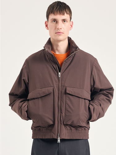 NORSE PROJECTS-Bomber in Tessuto Windstopper Marrone-TRYME Shop