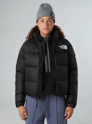 THE NORTH FACE-Giacca Retro Nuptse Squadrato da Donna Nero-TRYME Shop
