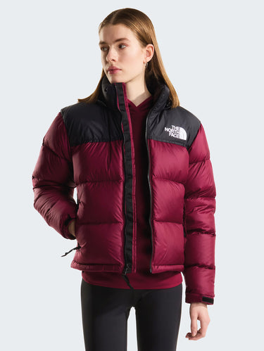 Women's Retro Nuptse Cropped Jacket Burgundy