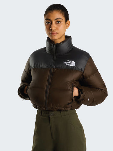 THE NORTH FACE-Piumino Corto Nuptse Short Marrone-TRYME Shop