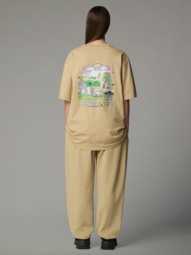 Unisex-T-Shirt Plasticfree Peaks Khaki