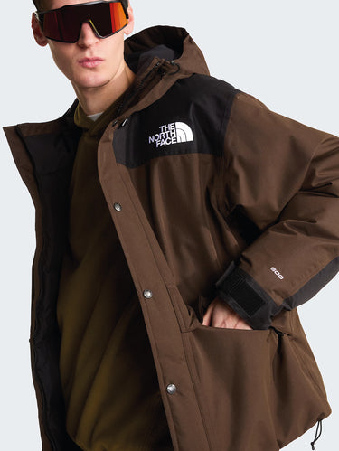 Wasser- und winddichte braune Daunenjacke