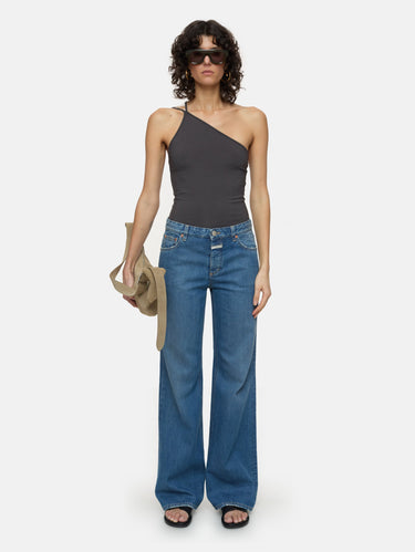 Gillan jeans met wijde pijp blauw