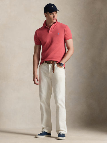 Polo slim fit en coton rouge