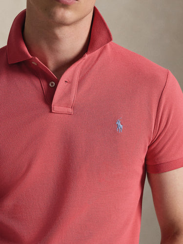 Polo slim fit en coton rouge