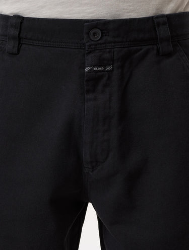 Black Cotton Twill Pants