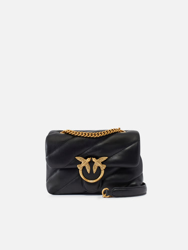 PINKO-Borsa in Nappa con Maxi Trapuntatura Mini Love Bag Puff Nero-TRYME Shop