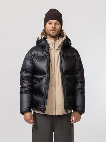 Piumino con Cappuccio in Pertex Shild Nero
