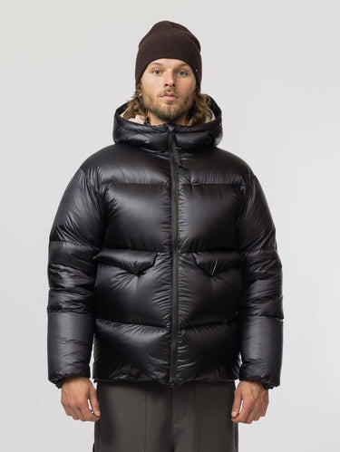 SNOW PEAK-Piumino con Cappuccio in Pertex Shild Nero-TRYME Shop