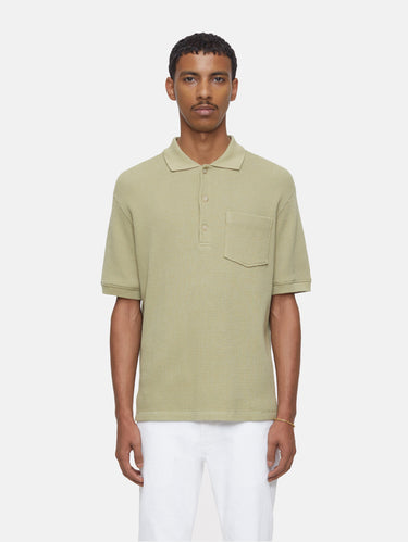 CLOSED-Polo in Tessuto Waffle Salvia-TRYME Shop