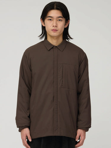 SNOW PEAK-Overshirt Leggera con Imbottitura in Primaloft Marrone-TRYME Shop