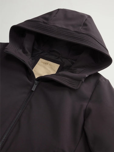 Black Short Windproof Parka