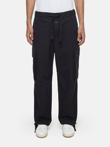 CLOSED-Pantaloni Cargo in Nylon Nero-TRYME Shop