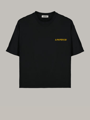 T-shirt met Micro Logo Zwart
