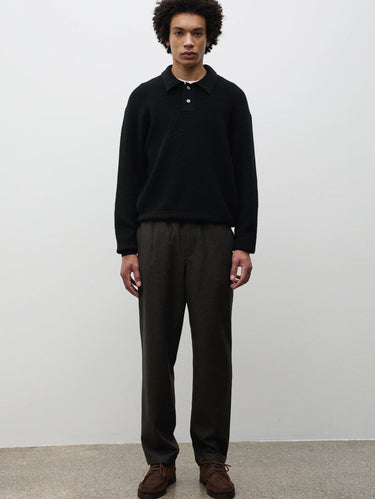 Trysil Wool Wide-Leg Trousers Pine
