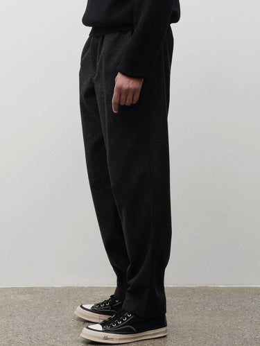 Trysil Wool Wide-Leg Trousers Asphalt
