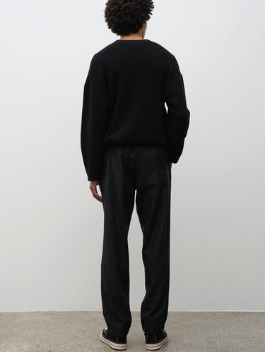 Trysil Wool Wide-Leg Trousers Asphalt