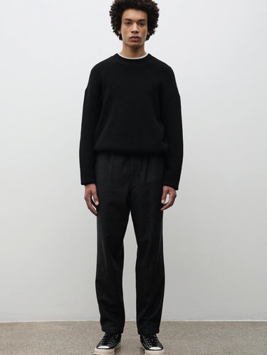 Trysil Wool Wide-Leg Trousers Asphalt