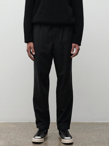 NORSE PROJECTS-Pantaloni Gamba Ampia in Lana Trysil Asfalto-TRYME Shop