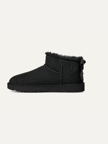 UGG-Stivali Ultra Mini con Fiocco Bailey Bow Nero-TRYME Shop