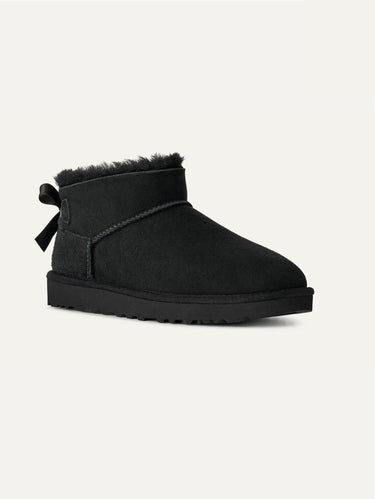 Ultra-Mini-Stiefel Bailey Bow mit Schleife, Schwarz