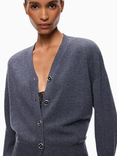 Cardigan in Misto Cashmere Corvo