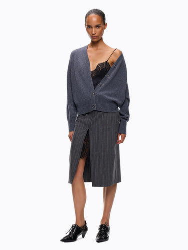 Cardigan in Misto Cashmere Corvo