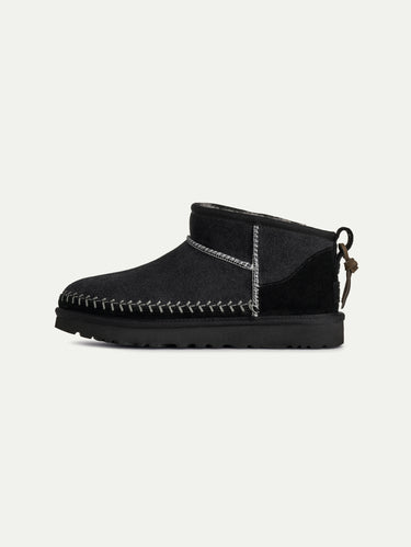 UGG-Stivaletti con Laccio Ultra Mini Biarritz Nero-TRYME Shop