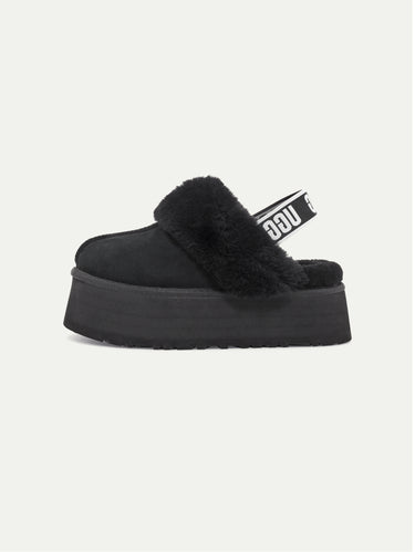 UGG-Ciabatte con Elastico in Montone Nero-TRYME Shop