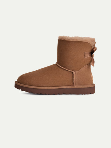 UGG-Stivali Mini Bailey Bow con Fiocco Marrone-TRYME Shop