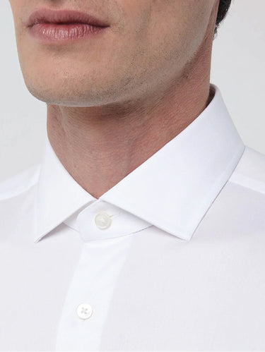 Camicia No Stiro in Cotone Bianco