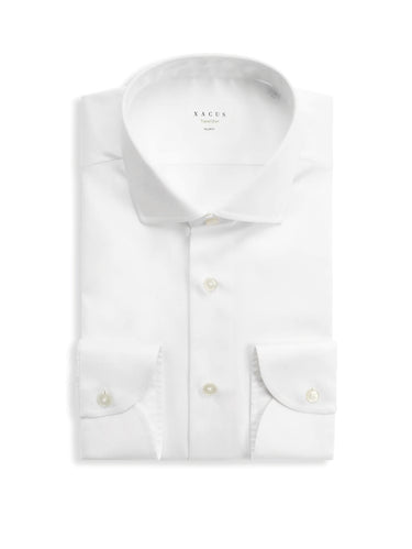 XACUS-Camicia No Stiro in Cotone Bianco-TRYME Shop
