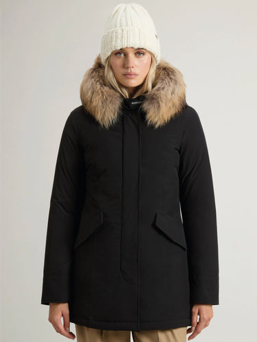 WOOLRICH-Parka con Luxury con Pelliccia Nero-TRYME Shop