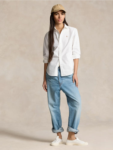 RALPH LAUREN-Camicia Slim Fit in Oxford Bianco-TRYME Shop
