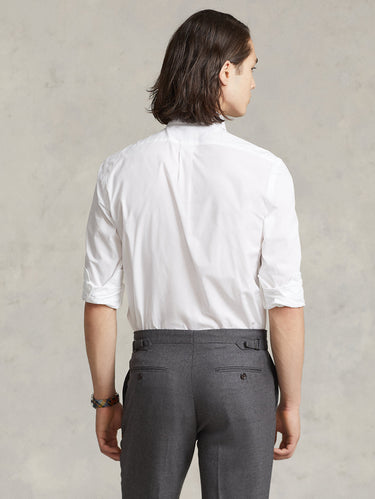 Slim Fit Popeline Stretch Hemd Weiß