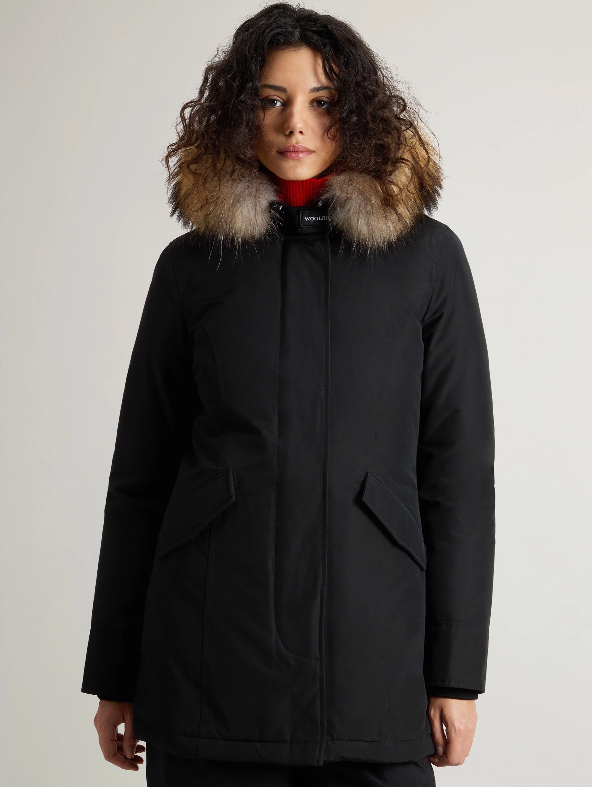 WOOLRICH Parka Arctic con Cappuccio in Raccoon Nero – TRYME Shop