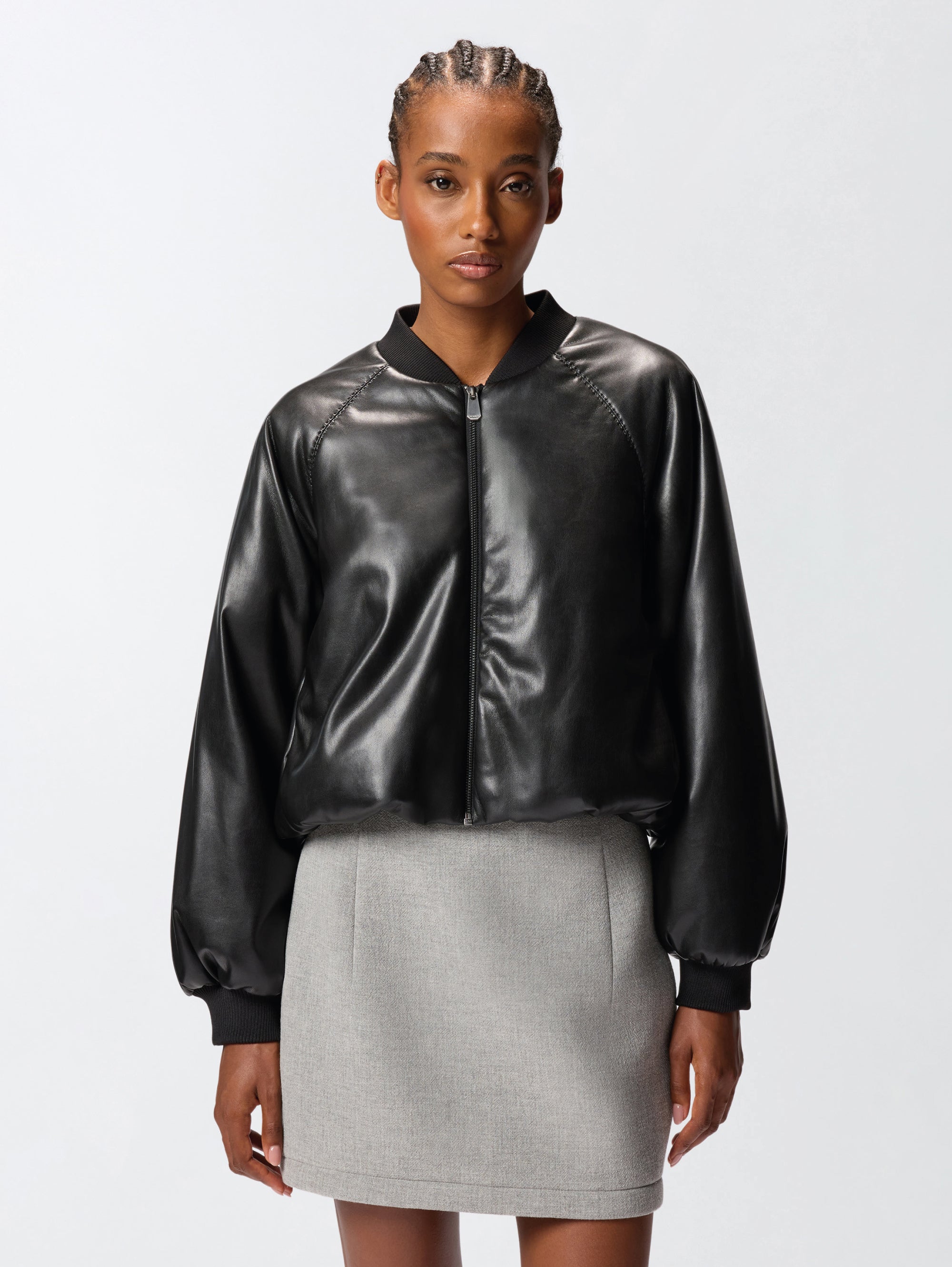 PINKO Bomber Imbottito in Tessuto Spalmato Nero – TRYME Shop