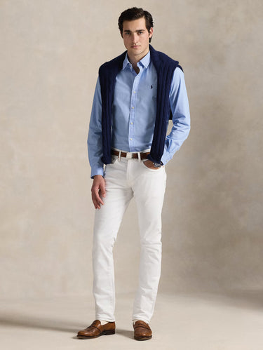 Slim Fit Shirt in Breathable Cotton Blue