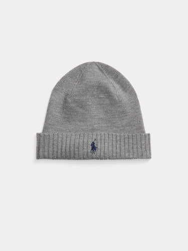RALPH LAUREN-Cappello in Lana Grigio-TRYME Shop