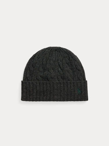 RALPH LAUREN-Cappello in Lana a Trecce Grigio-TRYME Shop