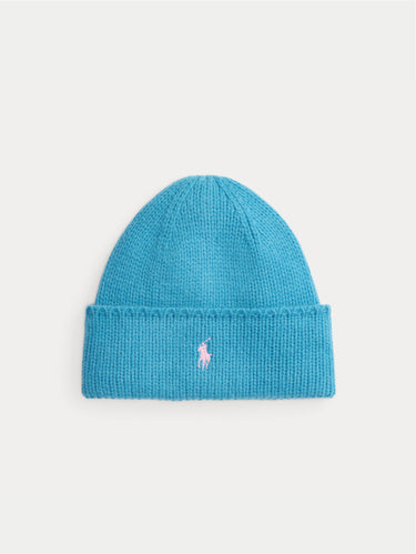 RALPH LAUREN-Cappello in Lana Merino Extrafine Blu-TRYME Shop