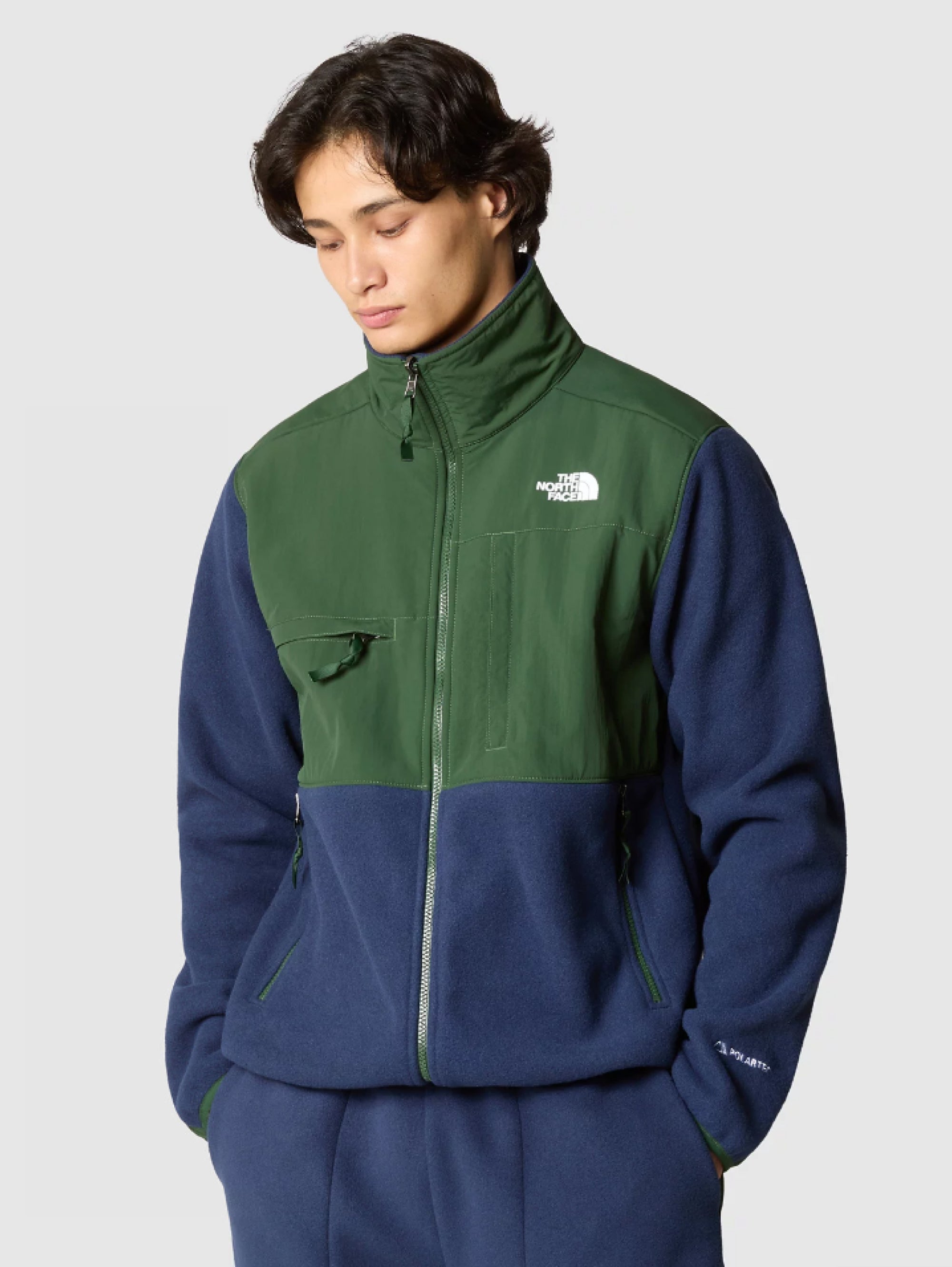 Green/Blue Recycled Polartec Fleece Denali Jacket