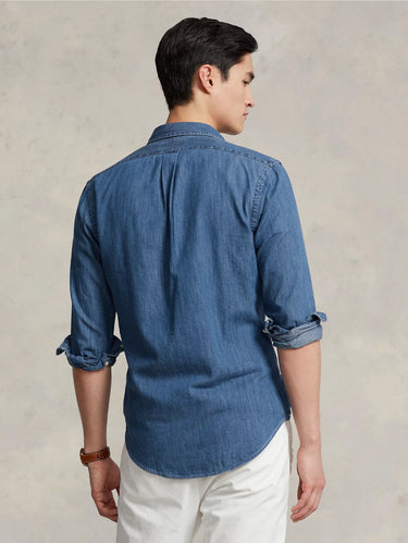 Camicia in Denim Slim Fit Blu