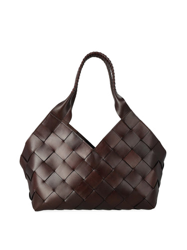 DRAGON DIFFUSION-Borsa in Pelle Intrecciata Castello Marrone-TRYME Shop