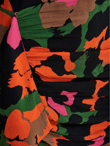 Minikleid mit abstraktem Print Mehrfarbig