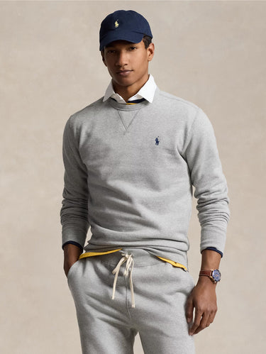 RALPH LAUREN-Felpa Girocollo in Misto Cotone Grigio-TRYME Shop