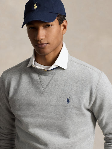 Felpa Girocollo in Misto Cotone Grigio